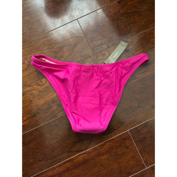 J.Crew Heritage 1989 High Leg Bikini Bottom Classic High Cut Hot Pink Fuchsia NE - Picture 3 of 5